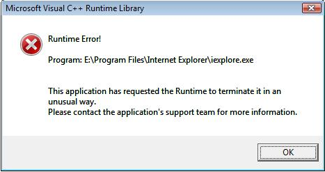 word runtime error anormal