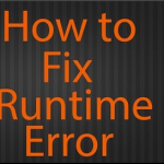 how to fix runtime error