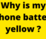 why is my iPhone battery yellow