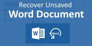 recover word document not saved